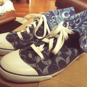 Women’s Coach Hightop Tennis Shoes Size 11 Good Co